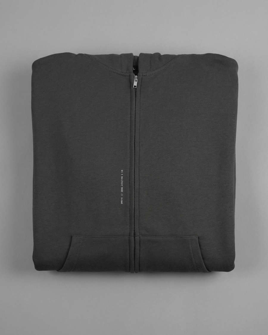 The Archive / ZH01 - Heavy Zip Hoodie - Unmoved - Black
