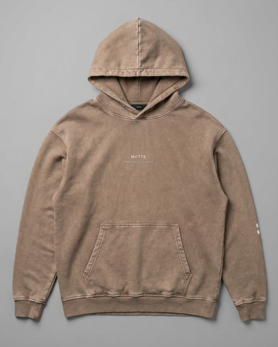 The Archive  H01 - Heavy Hoodie - Stillness is a Statement - SAND
