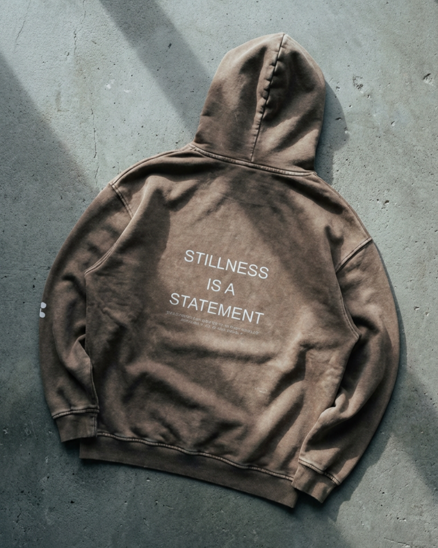 The Archive  H01 - Heavy Hoodie - Stillness is a Statement - SAND