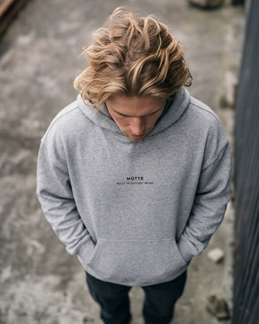 The Archive  H03 - Heavy Hoodie - Manifesto - Grey