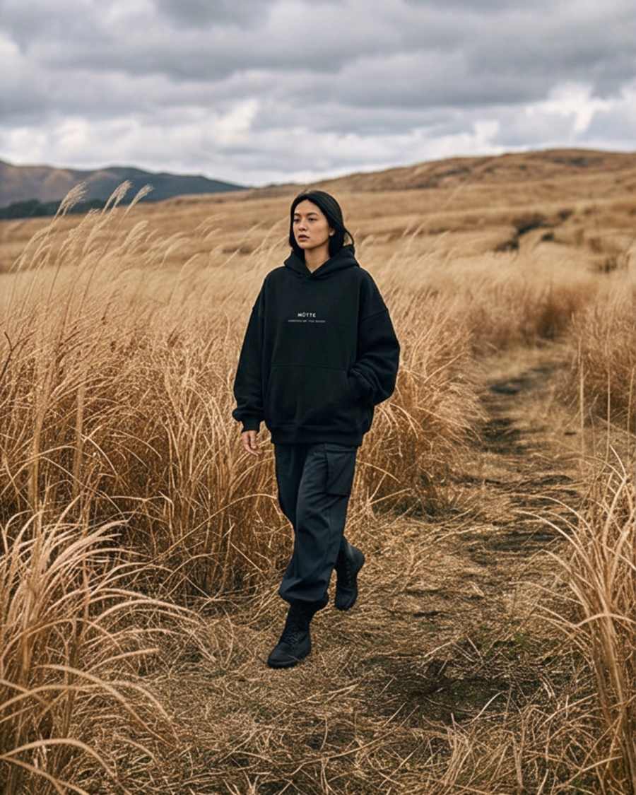 The Archive  H05 - Heavy Hoodie - Unmoved by the chaos - Black