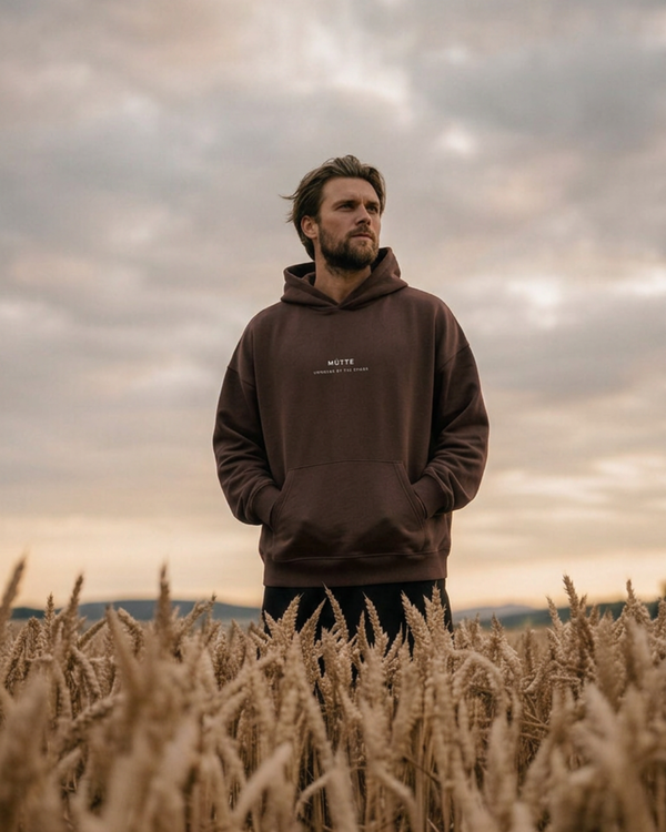 The Archive  H05 - Heavy Hoodie - Unmoved by the chaos - Brown