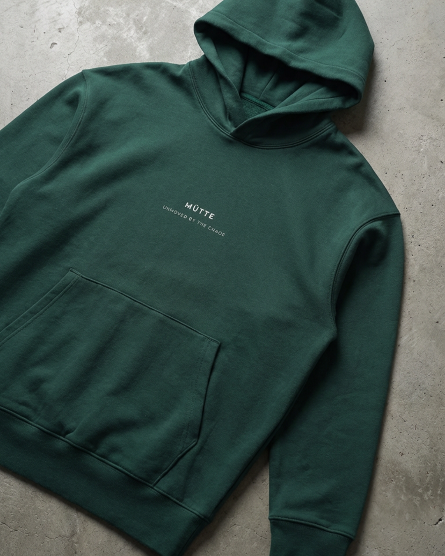 The Archive  H05 - Heavy Hoodie - Unmoved by the chaos - Green