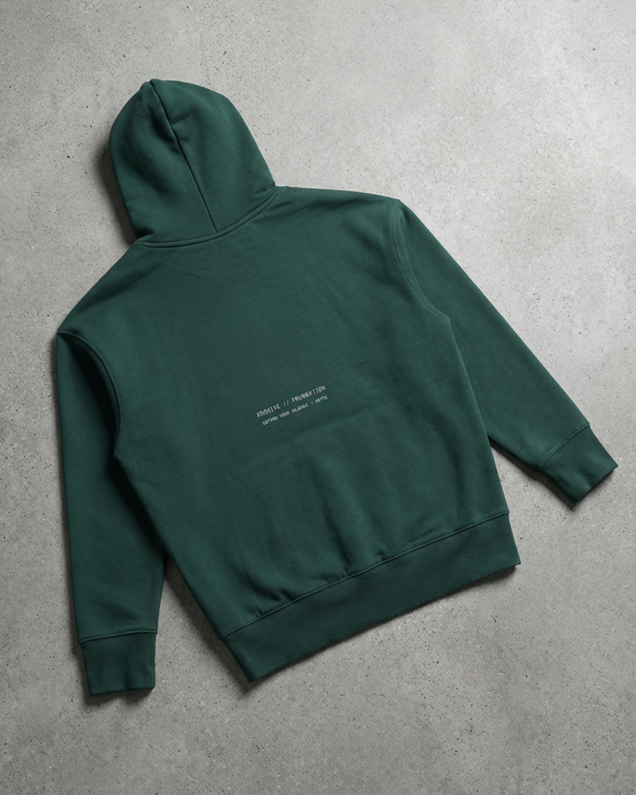 The Archive  H05 - Heavy Hoodie - Unmoved by the chaos - Green