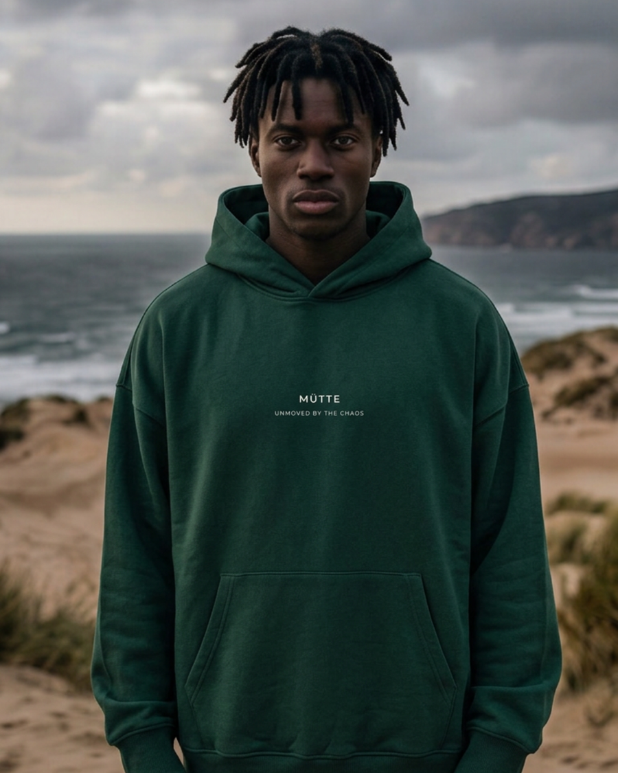 The Archive  H05 - Heavy Hoodie - Unmoved by the chaos - Green