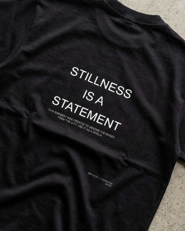 The Archive T01 - Oversized T-Shirt black - Stillness is a Statement