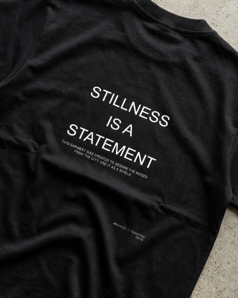 The Archive T01 - Oversized T-Shirt black - Stillness is a Statement