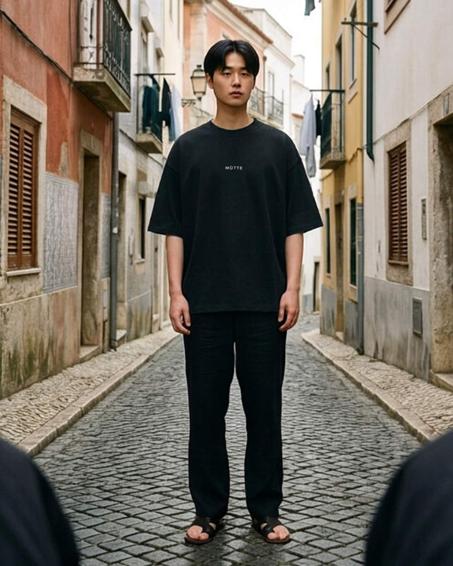 The Archive T01 - Oversized T-Shirt black - Stillness is a Statement