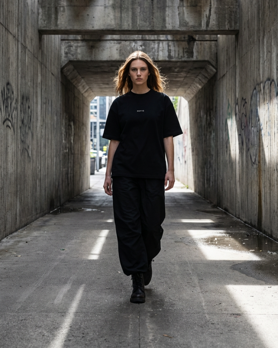The Archive T01 - Oversized T-Shirt black - Stillness is a Statement