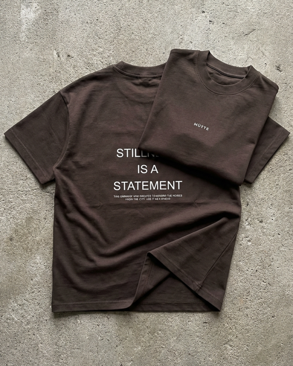The Archive  T01 - Oversized T-Shirt  coffee - Stillness is a Statement