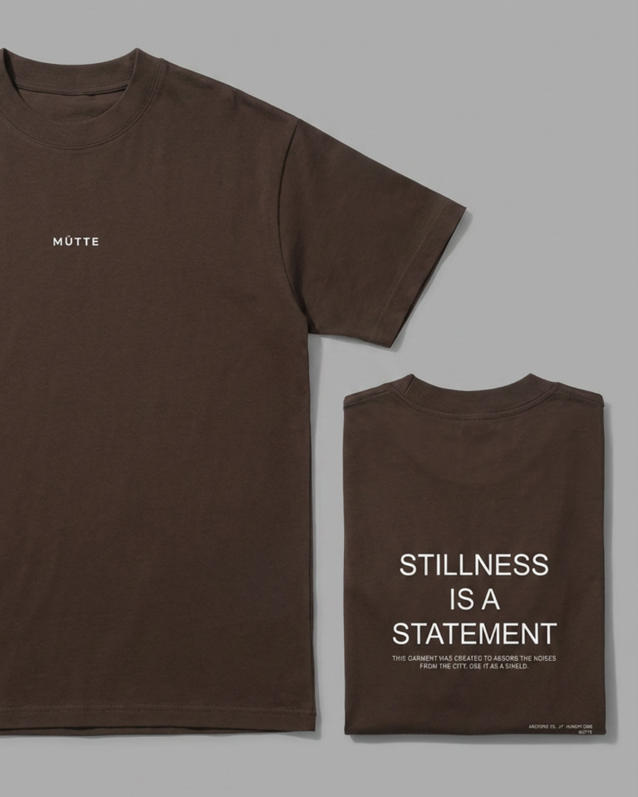 The Archive  T01 - Oversized T-Shirt  coffee - Stillness is a Statement
