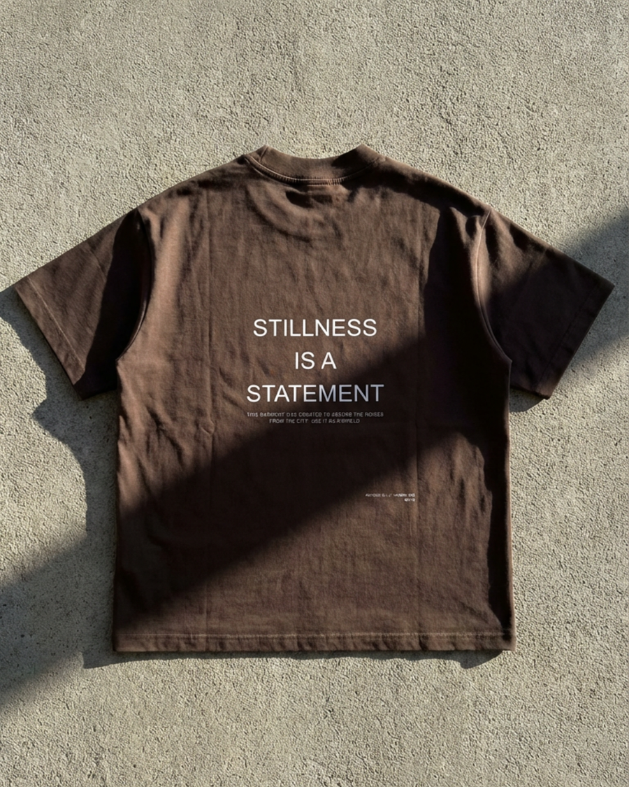 The Archive  T01 - Oversized T-Shirt  coffee - Stillness is a Statement