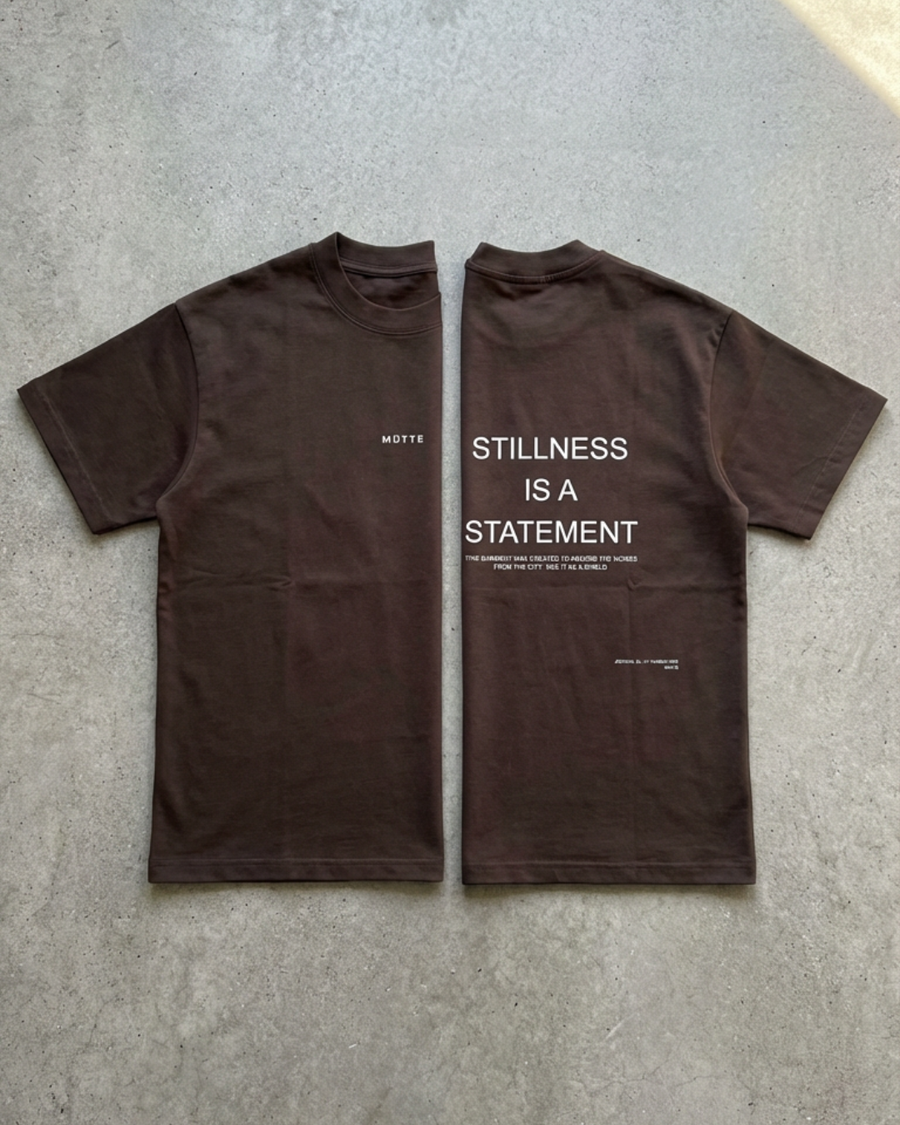 The Archive  T01 - Oversized T-Shirt  coffee - Stillness is a Statement