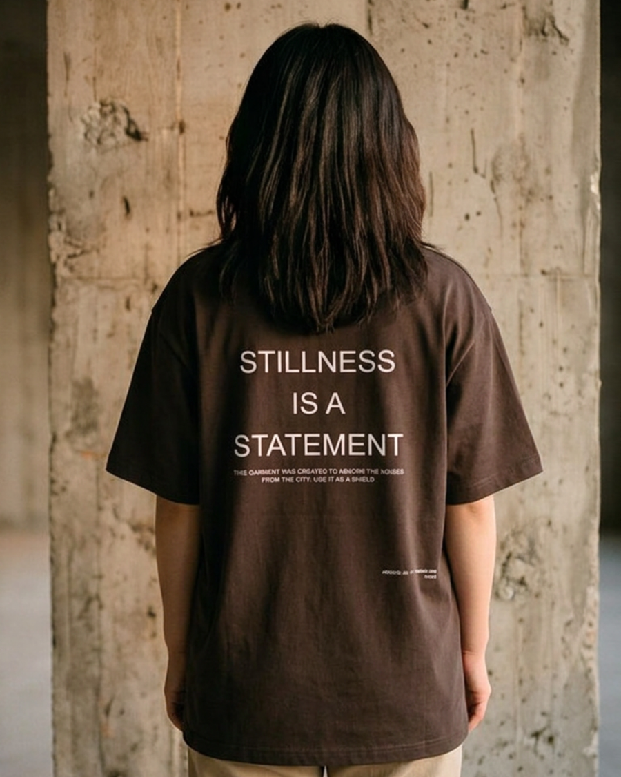 The Archive  T01 - Oversized T-Shirt  coffee - Stillness is a Statement