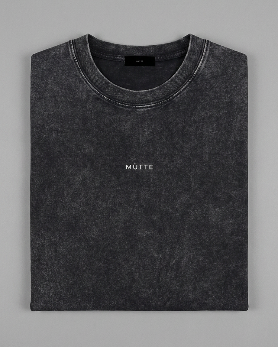 The Archive  T02 - Snow washed Oversized boxy T-Shirt  Black- Beyond the noise