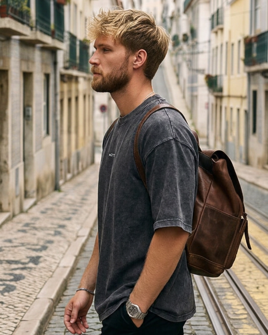 The Archive  T02 - Snow washed Oversized boxy T-Shirt  Black- Beyond the noise