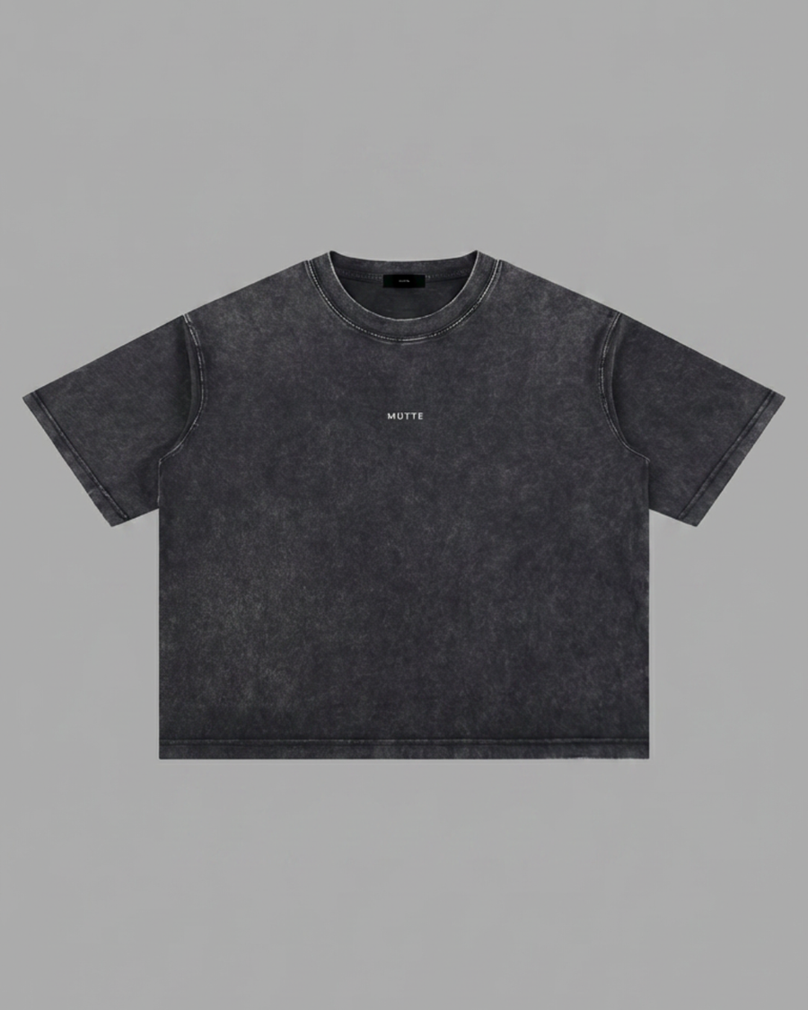 The Archive  T02 - Snow washed Oversized boxy T-Shirt  Black- Beyond the noise