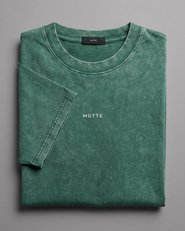 The Archive  T02 - Snow washed Oversized boxy T-Shirt Green - Beyond the noise