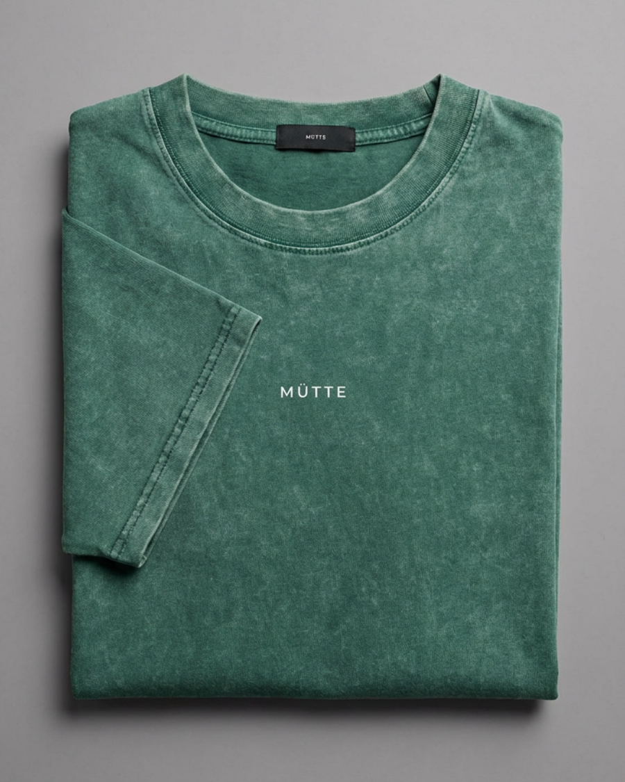 The Archive  T02 - Snow washed Oversized boxy T-Shirt Green - Beyond the noise