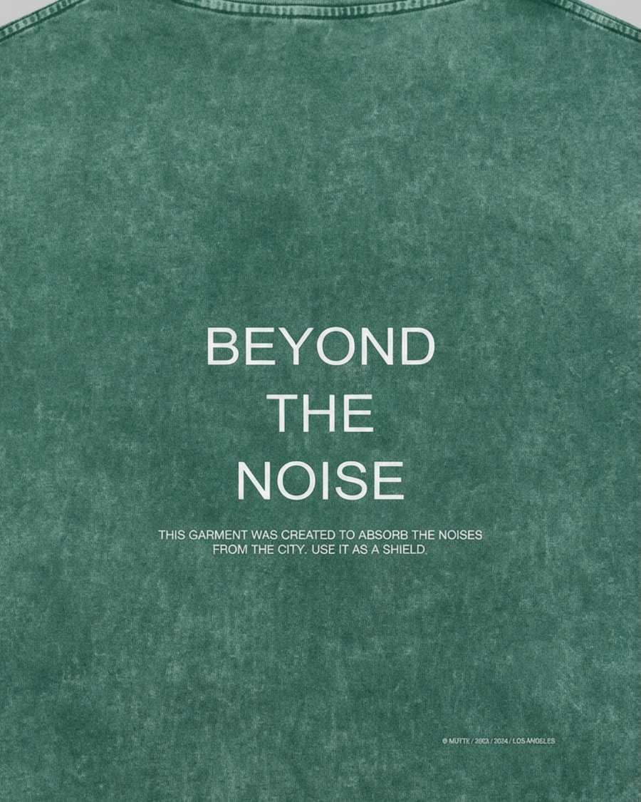 The Archive  T02 - Snow washed Oversized boxy T-Shirt Green - Beyond the noise