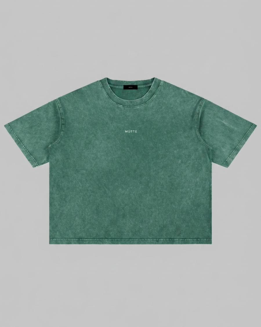 The Archive  T02 - Snow washed Oversized boxy T-Shirt Green - Beyond the noise