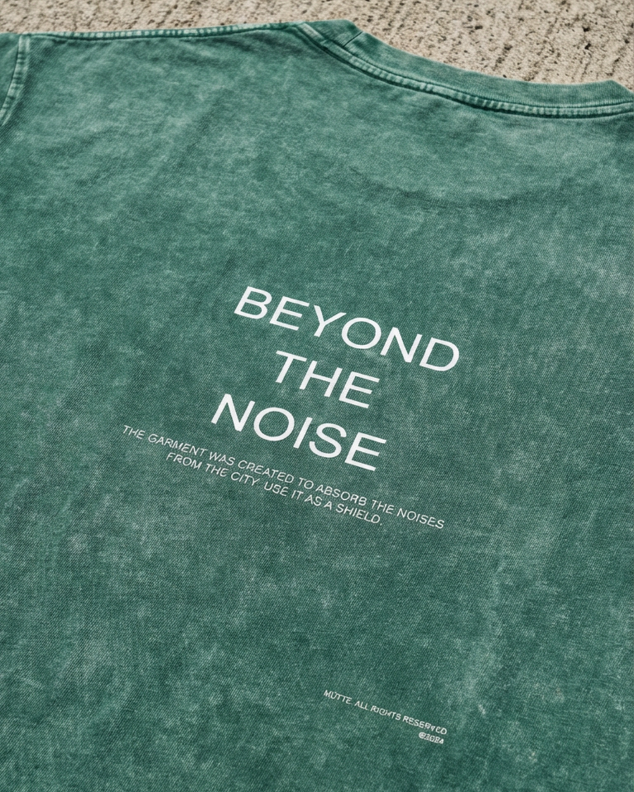 The Archive  T02 - Snow washed Oversized boxy T-Shirt Green - Beyond the noise