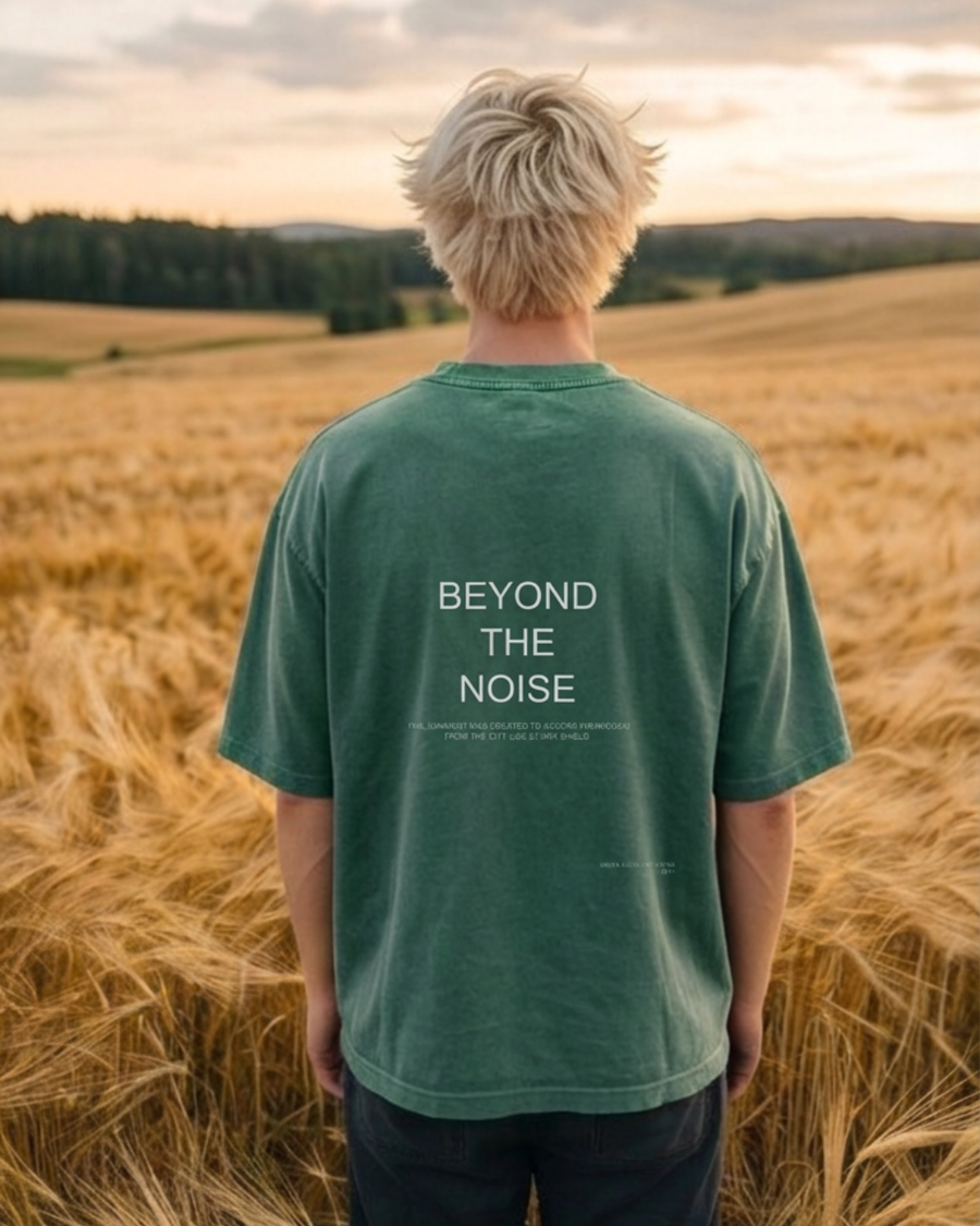 The Archive  T02 - Snow washed Oversized boxy T-Shirt Green - Beyond the noise