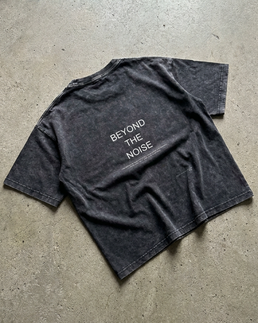 The Archive  T02 - Snow washed Oversized boxy T-Shirt  Grey- Beyond the noise