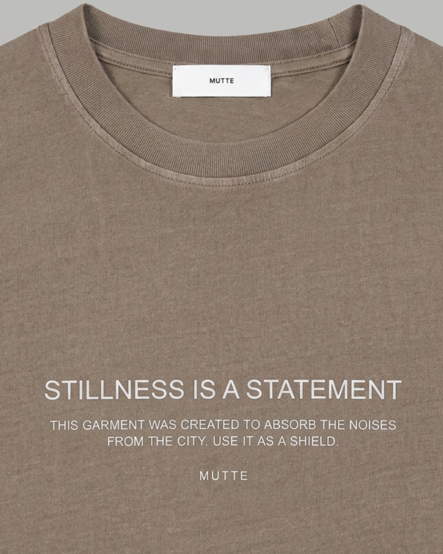 The Archive  T03 - Oversized Acid Wash T-Shirt Natural - Stillness is a Statement
