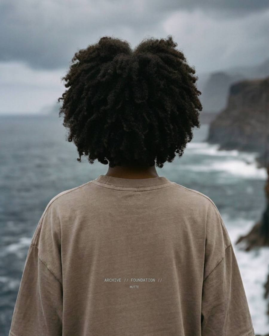 The Archive  T03 - Oversized Acid Wash T-Shirt Natural - Stillness is a Statement