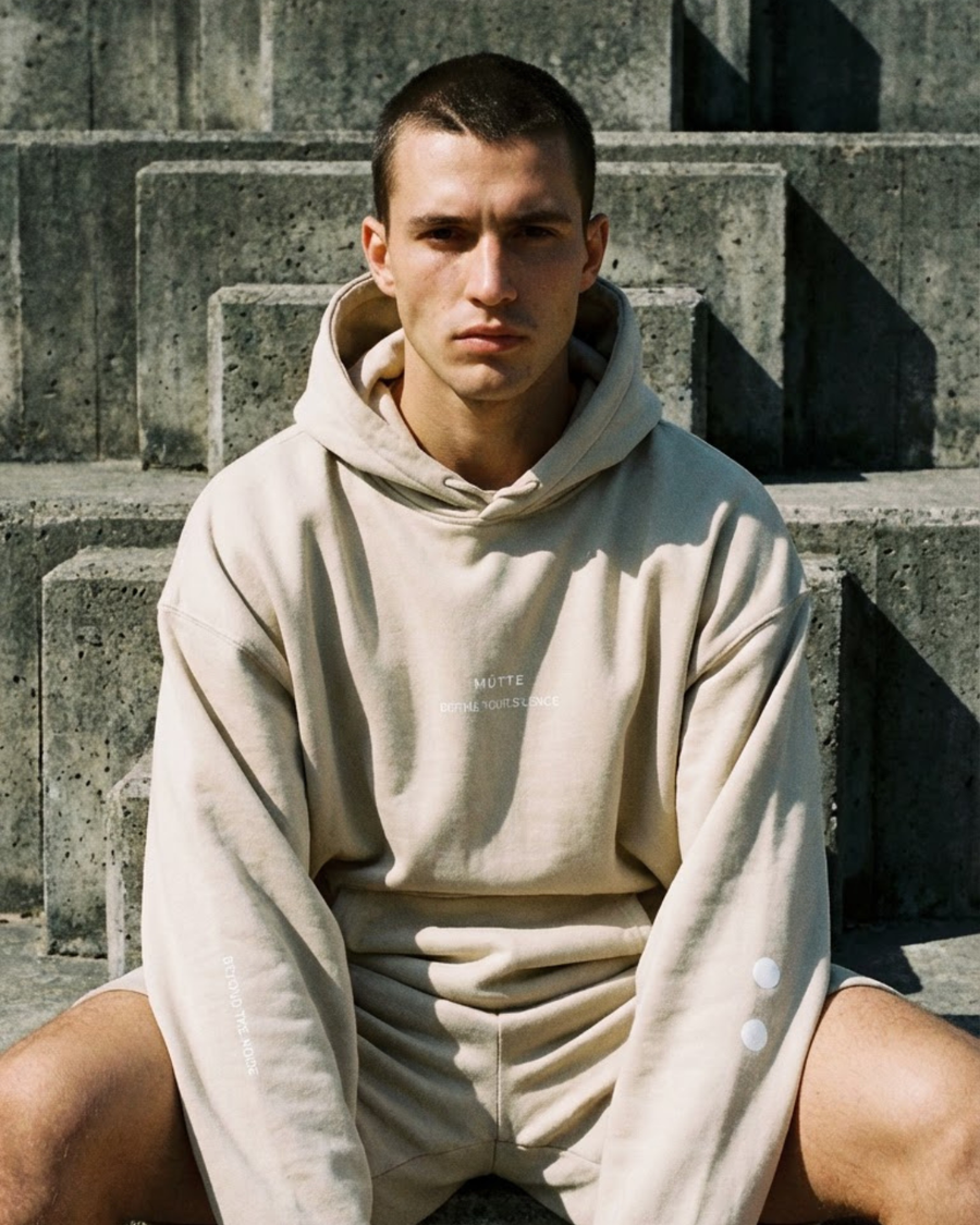The Archive / H01 - Heavy Hoodie - Stillness is a Statement - Sand