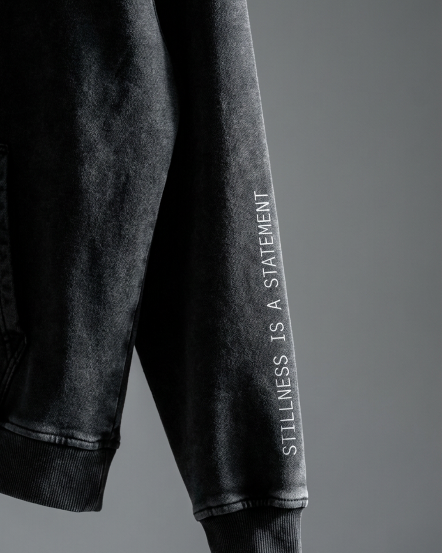 Snow Washed Loose Cotton Hoodie