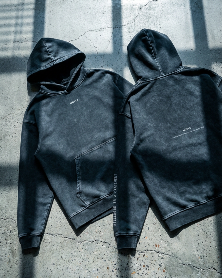 Snow Washed Loose Cotton Hoodie