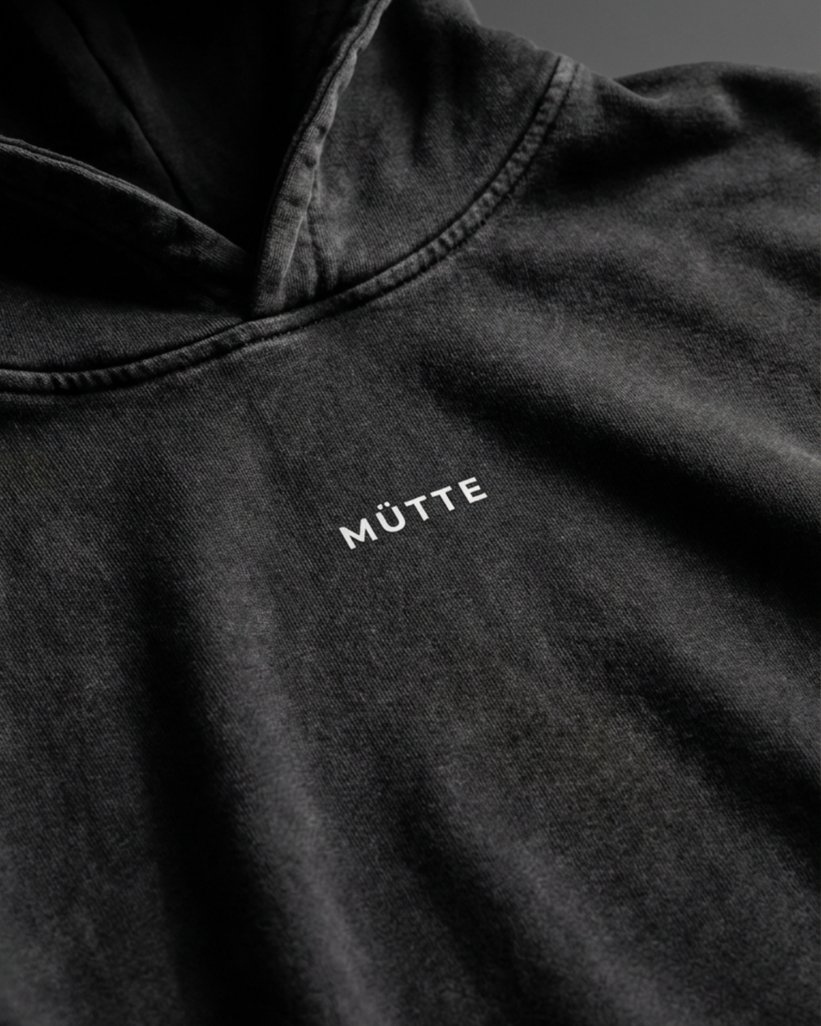 Snow Washed Loose Cotton Hoodie