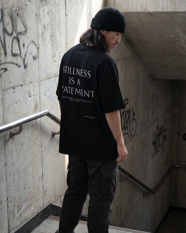 The Archive / T01 - Oversized boxy T-Shirt - Stillness is a Statement