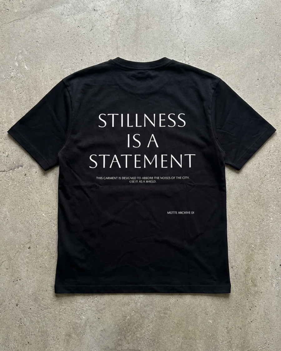 The Archive / T01 - Oversized boxy T-Shirt - Stillness is a Statement