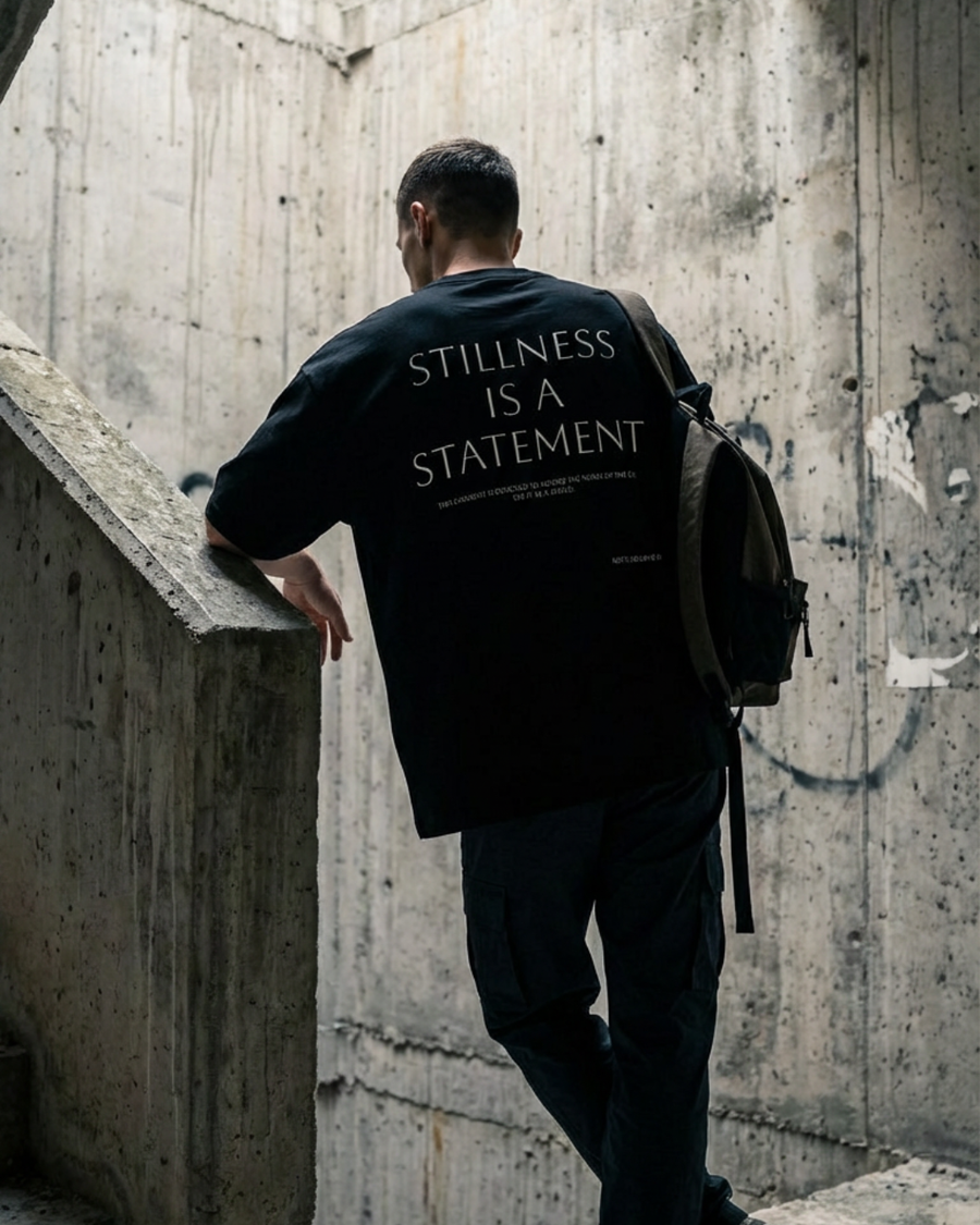 The Archive / T01 - Oversized boxy T-Shirt - Stillness is a Statement