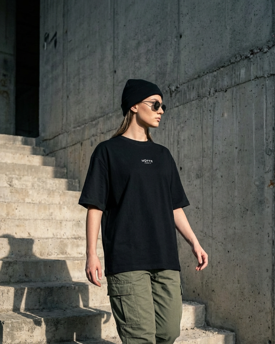 The Archive / T01 - Oversized boxy T-Shirt - Stillness is a Statement