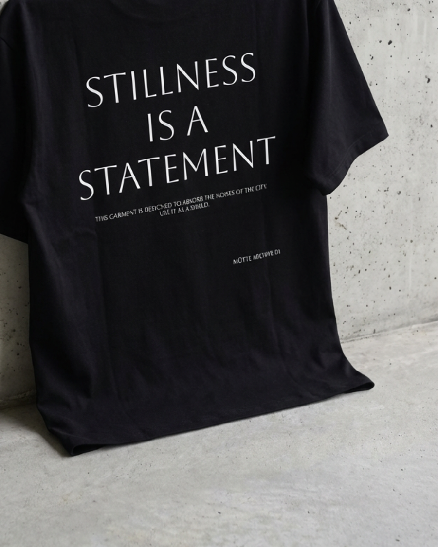 The Archive / T01 - Oversized boxy T-Shirt - Stillness is a Statement