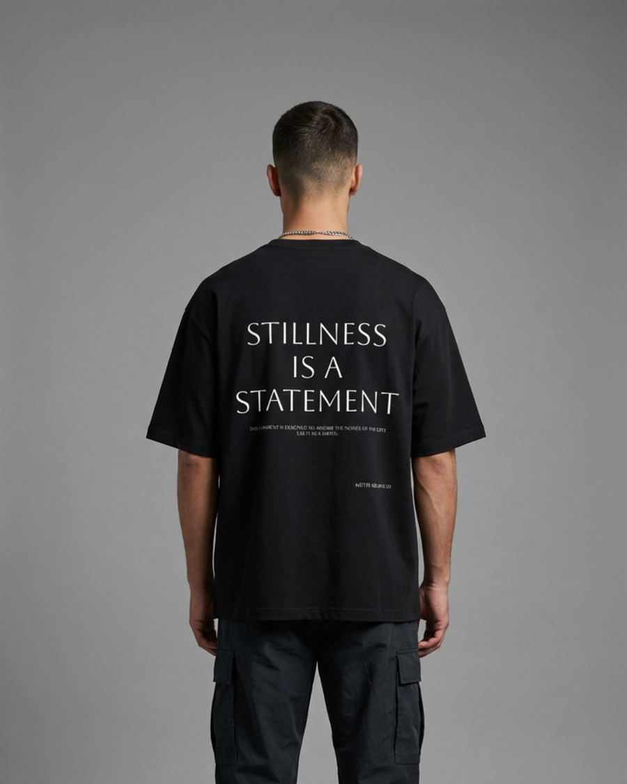 The Archive / T01 - Oversized boxy T-Shirt - Stillness is a Statement