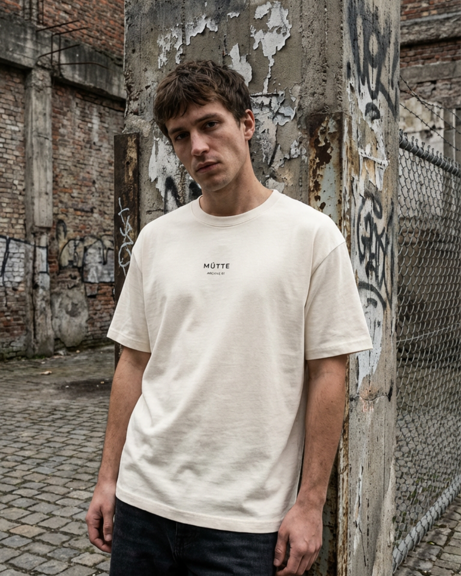 The Archive / T01 - Oversized boxy t-shirt natural - Stillness is a Statement