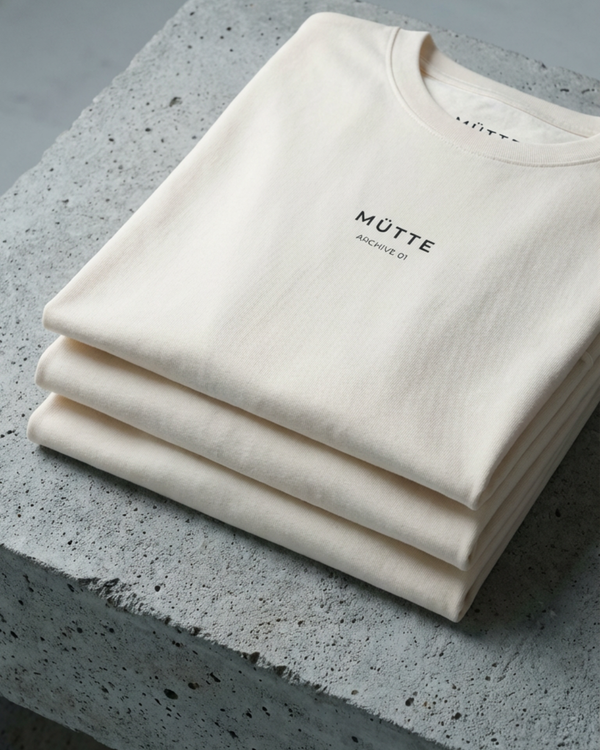 The Archive / T01 - Oversized boxy t-shirt natural - Stillness is a Statement