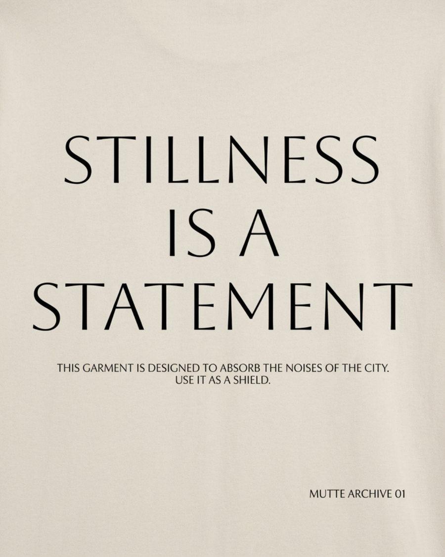The Archive / T01 - Oversized boxy t-shirt natural - Stillness is a Statement