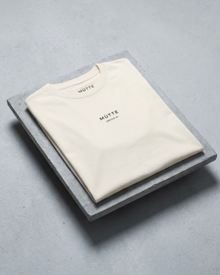 The Archive / T01 - Oversized boxy t-shirt natural - Stillness is a Statement