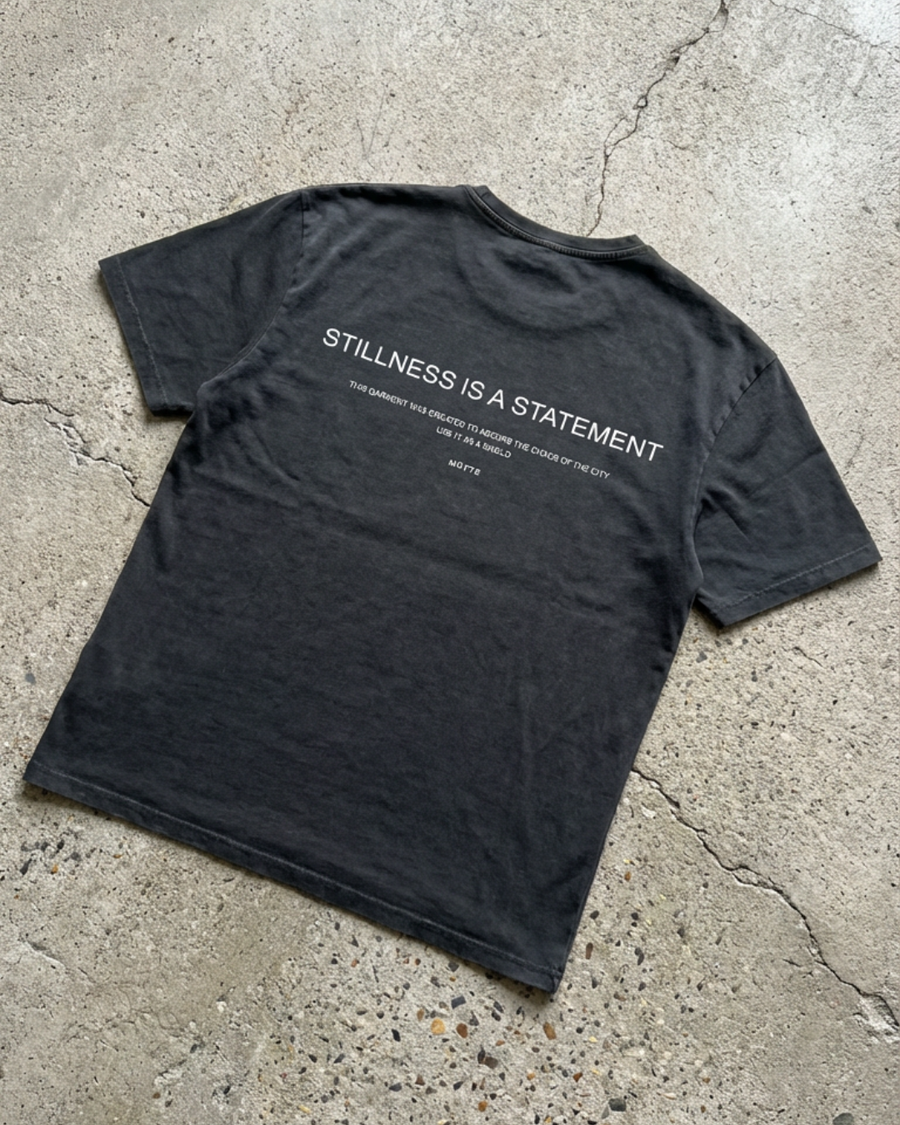 The Archive / T03 - Oversized Acid Wash T-Shirt Black - Stillness is a Statement