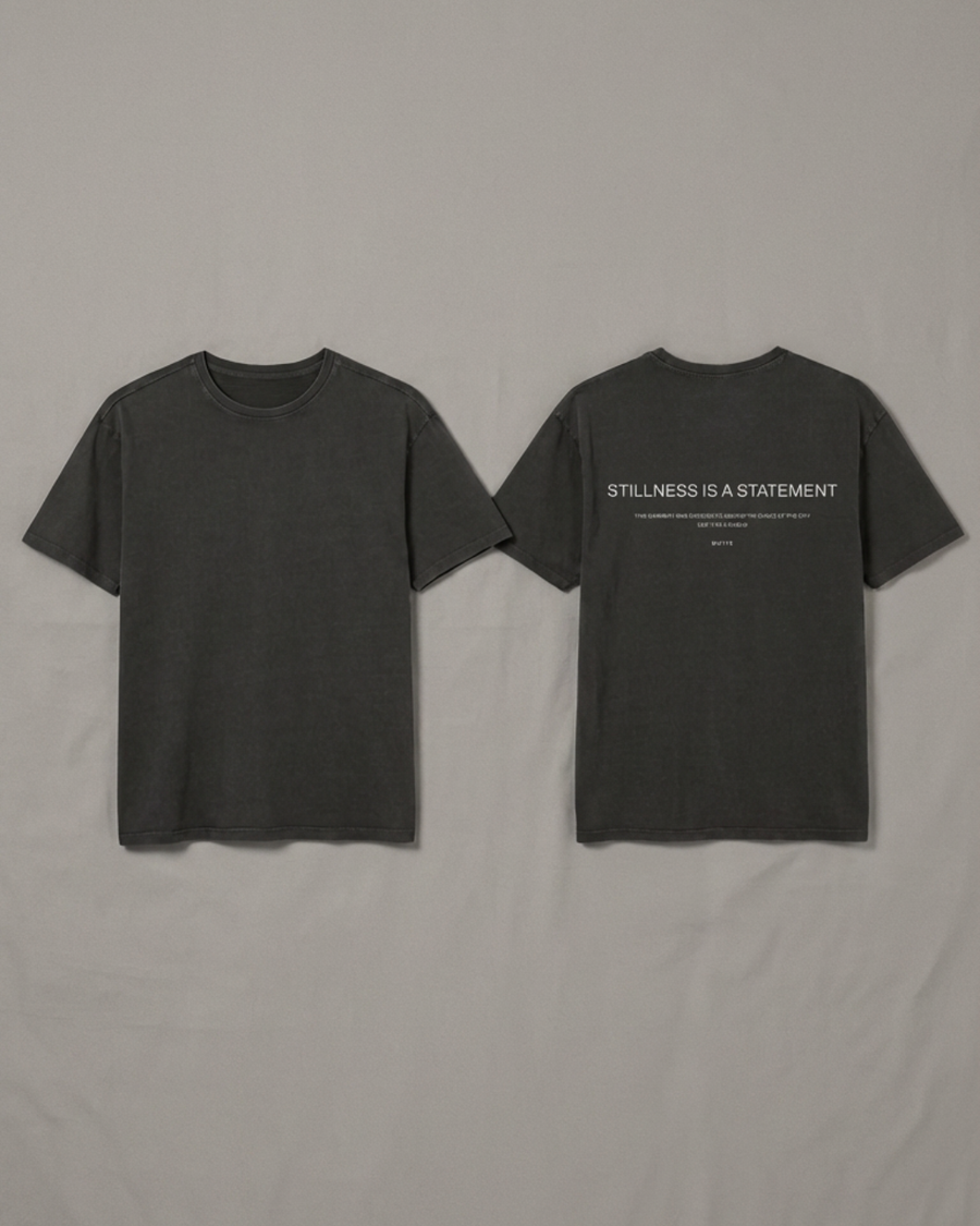 The Archive / T03 - Oversized Acid Wash T-Shirt Black - Stillness is a Statement