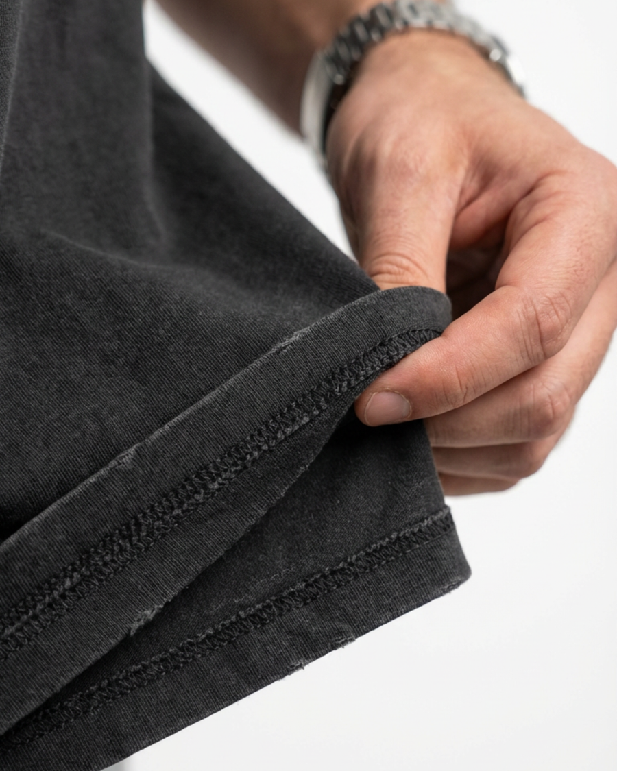 The Archive / T03 - Oversized Acid Wash T-Shirt Black - Stillness is a Statement