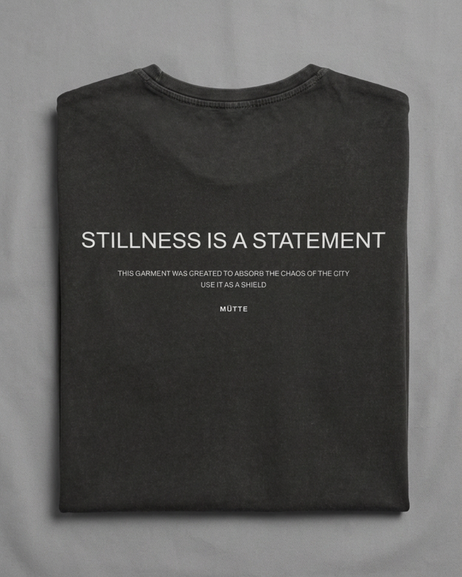 The Archive / T03 - Oversized Acid Wash T-Shirt Black - Stillness is a Statement