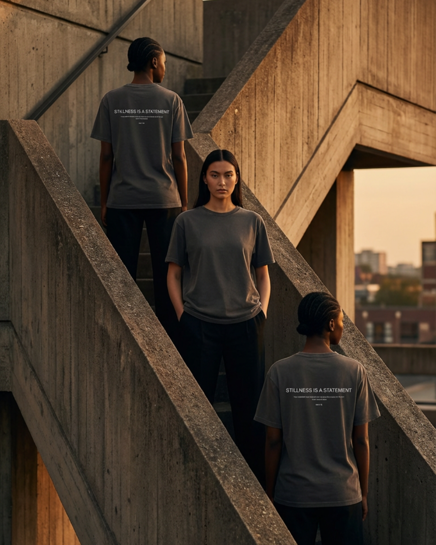 The Archive / T03 - Oversized Acid Wash T-Shirt Black - Stillness is a Statement