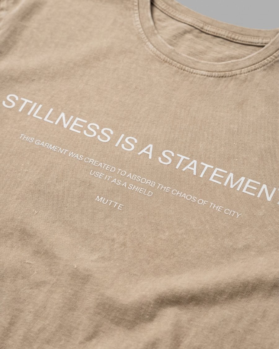 The Archive / T03 - Oversized Acid Wash T-Shirt Natural - Stillness is a Statement